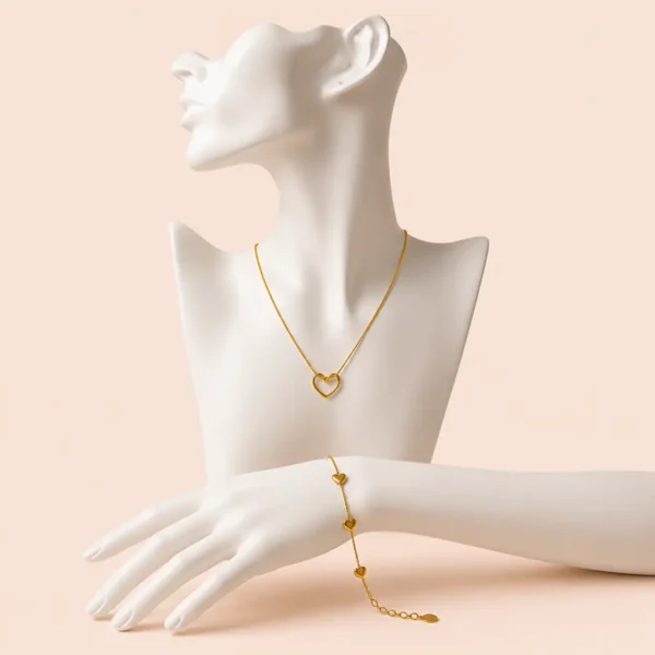 Bundle 01 Heart Bracelet + Pendant (SAVE Extra Rs.250)