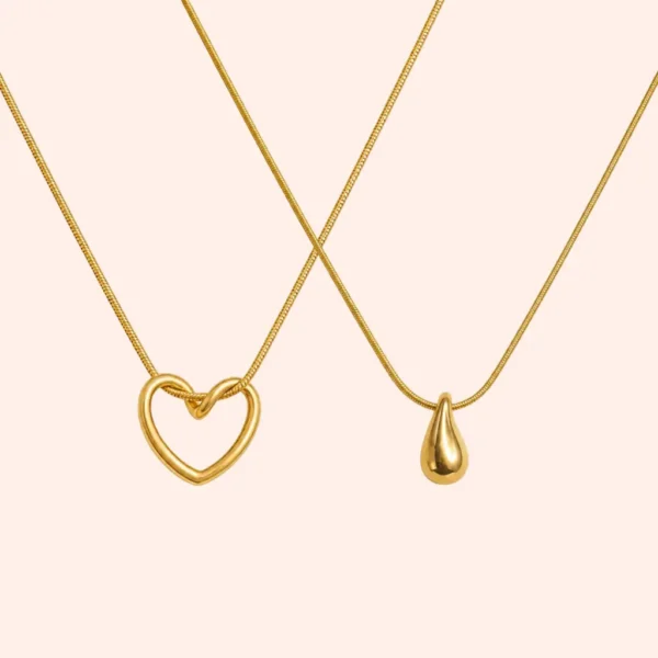 Heart + Drop Pendants (SAVE Extra Rs.250)